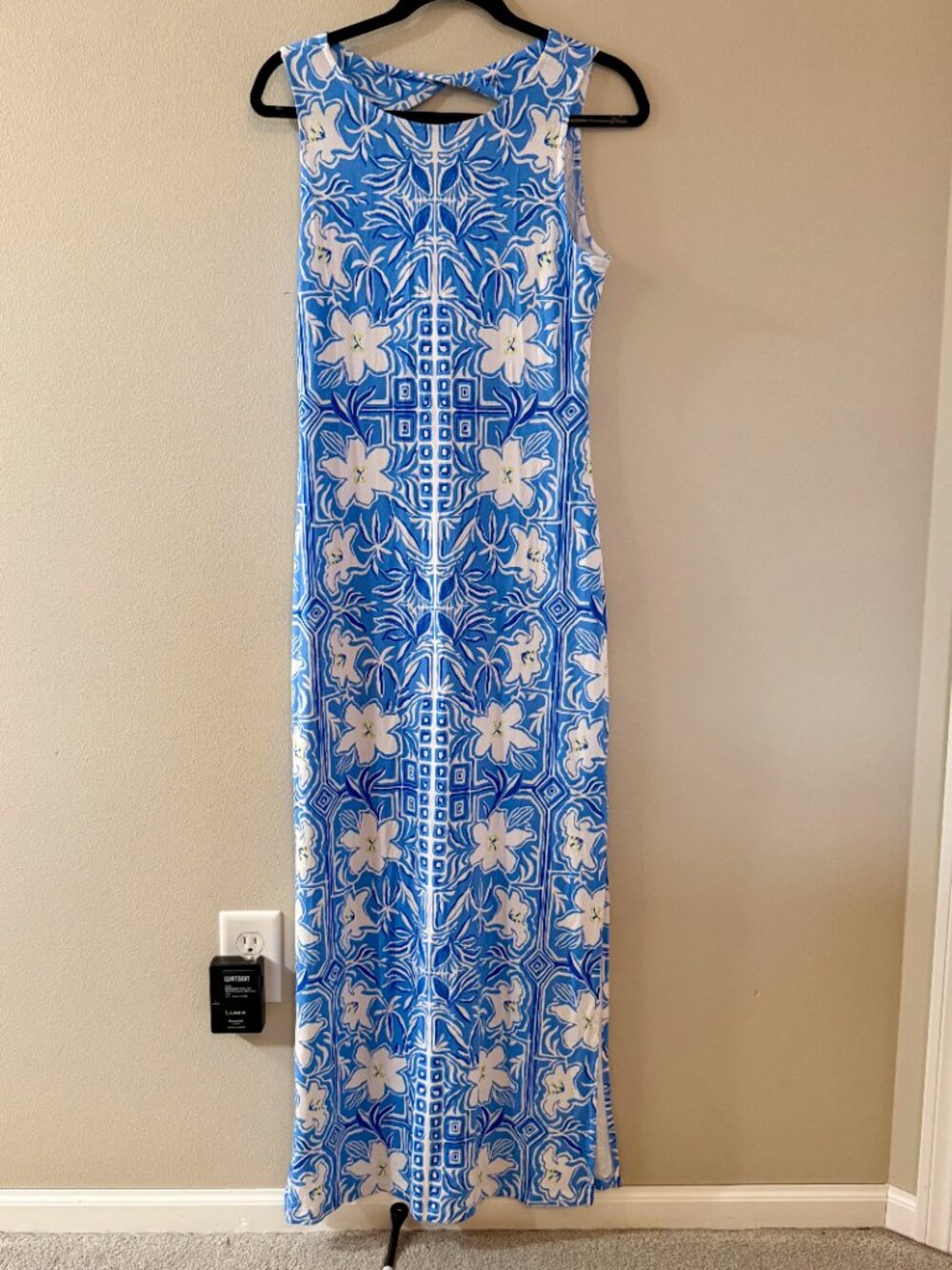 Lilly Pulitzer Noelle Maxi Dress in Lunar Blue My Flutter Half NWT - Size Small - Picture 6 of 10